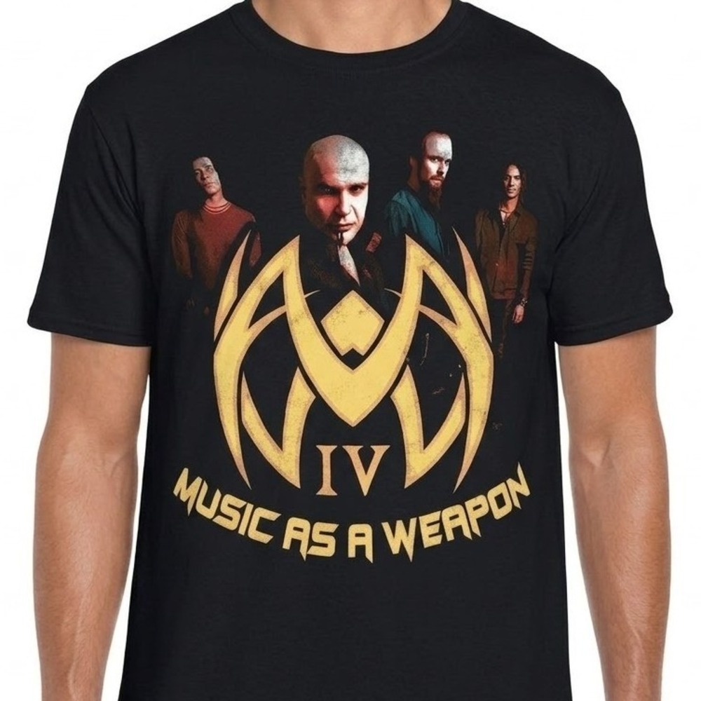 Vtg 2009 Disturbed Music As A Weapon IV Tour Shirt S Small Nu Metal Band‎ Tee